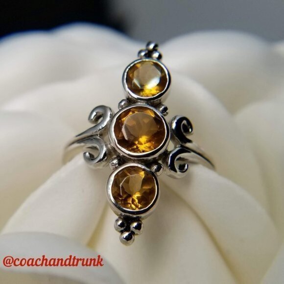 Genuine 3 Diaspore Stones Color Changes In Light 925 Sterling Balinese Style NWT - Picture 6 of 12